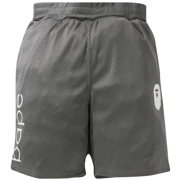 BAPE Gray Mesh Shorts A Bathing Ape Size M SS21 Shorts Free Shipping Included - Picture 2 of 2